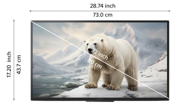 Sony BRAVIA 80 cm (32 inches) HD Ready Smart LED Google TV KD-32W825 (Black)
