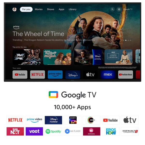 Sony BRAVIA 80 cm (32 inches) HD Ready Smart LED Google TV KD-32W825 (Black)