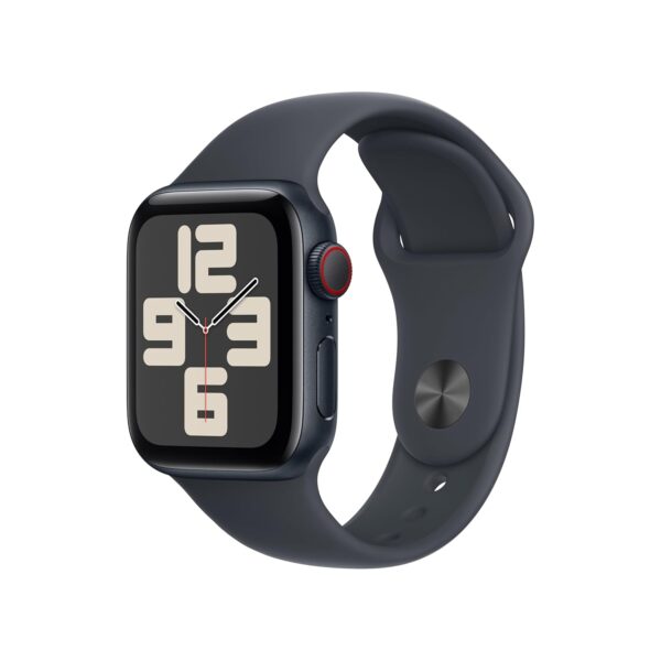 Apple Watch SE (2nd Gen, 2023) [GPS + Cellular 40mm] Smartwatch with Midnight Aluminum Case with Midnight Sport Band. Fitness & Sleep Tracker, Crash Detection, Heart Rate Monitor, Retina Display