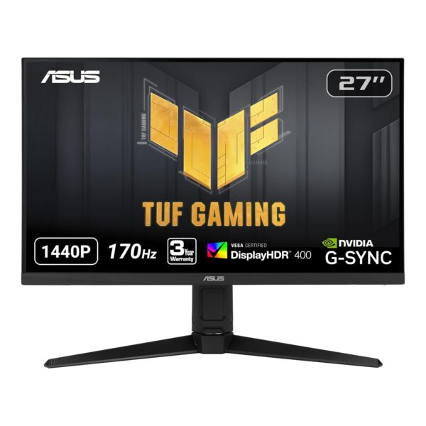 ASUS Tuf Vg27Aql1A 27 Inch (68.5 Cm) 2560 X 1440 Pixels, Wqhd Gaming Led Monitor with 170Hz Refresh Rate 1Ms Response Time in-Built 2W Speakers and USB 3.0 Connectivity, Black