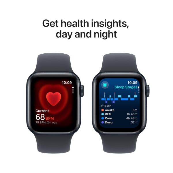 Apple Watch SE (2nd Gen, 2023) [GPS + Cellular 40mm] Smartwatch with Midnight Aluminum Case with Midnight Sport Band. Fitness & Sleep Tracker, Crash Detection, Heart Rate Monitor, Retina Display