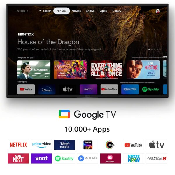 Sony Bravia 108 cm (43 inches) 4K Ultra HD Smart LED Google TV KD-43X64L (Black)