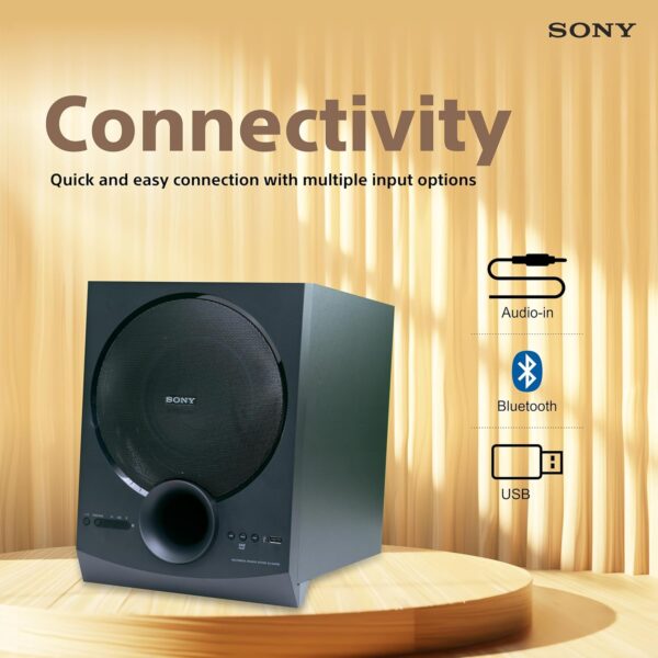 Sony New SA-D40M2 4.1ch Home Theatre Speaker with 100W Power Output and Powerful Subwoofer - Black