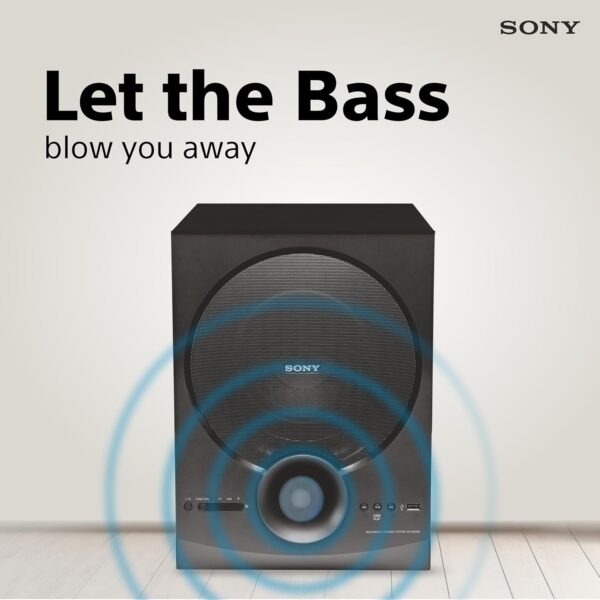 Sony New SA-D40M2 4.1ch Home Theatre Speaker with 100W Power Output and Powerful Subwoofer - Black
