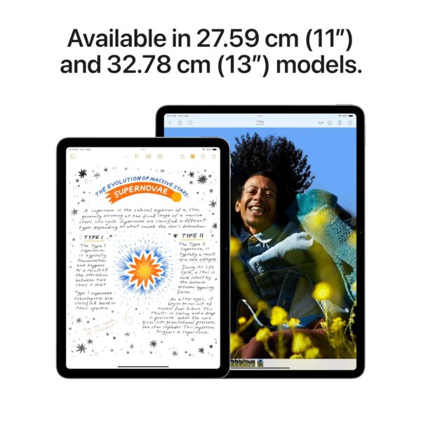 Apple iPad Air 13″ (M2): Liquid Retina Display, 128GB, Landscape 12MP Front Camera / 12MP Back Camera, Wi-Fi 6E, Touch ID, All-Day Battery Life — Space Grey