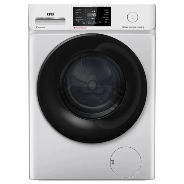 IFB 7 Kg 5 Star Powered by AI with 9 Swirl Wash, WiFi, Fully Automatic Front Load Washing Machine (SERENA SXN 7012, Steam Refresh Program with Eco